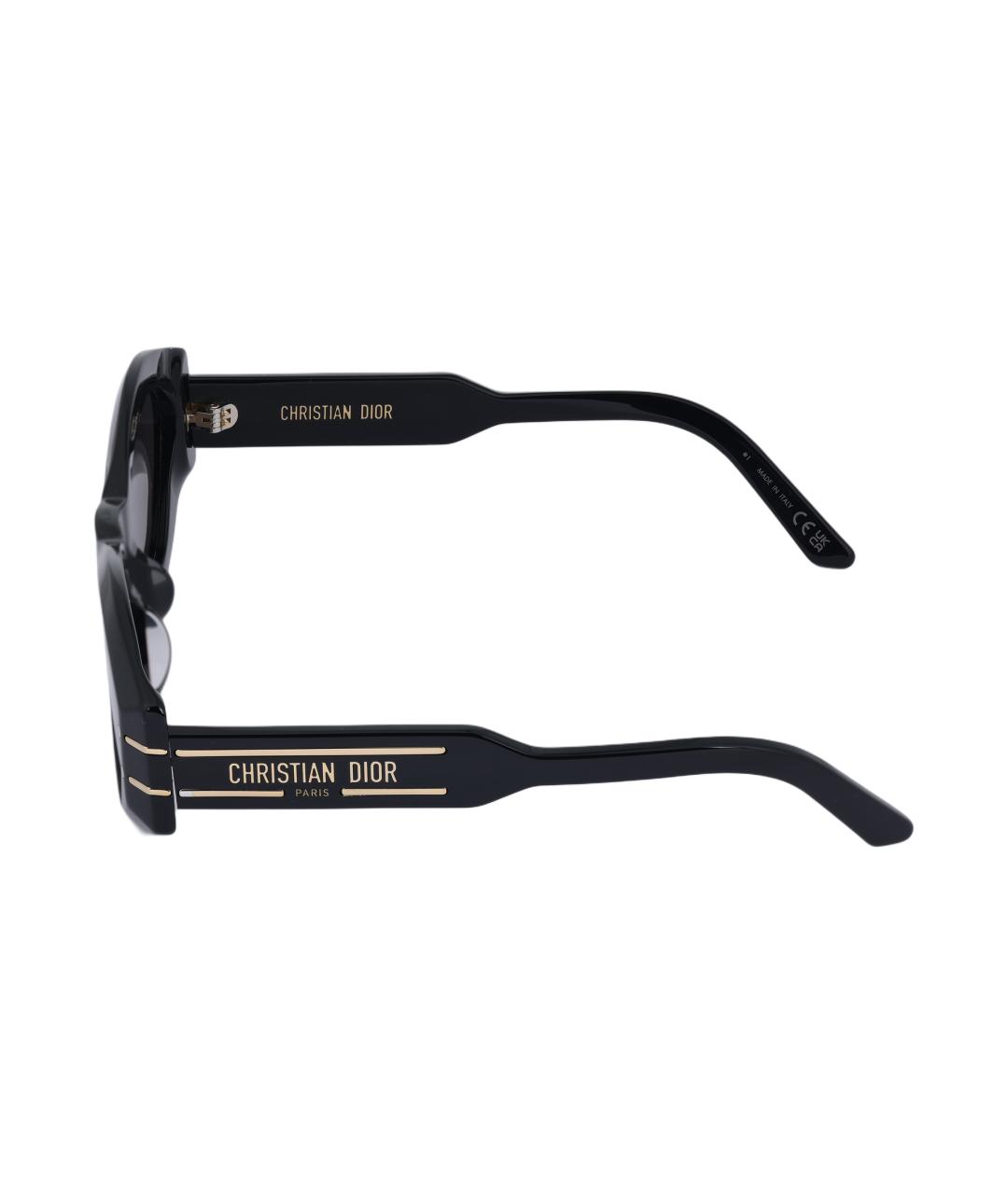 CHRISTIAN DIOR Черные пластиковые солнцезащитные очки, фото 3