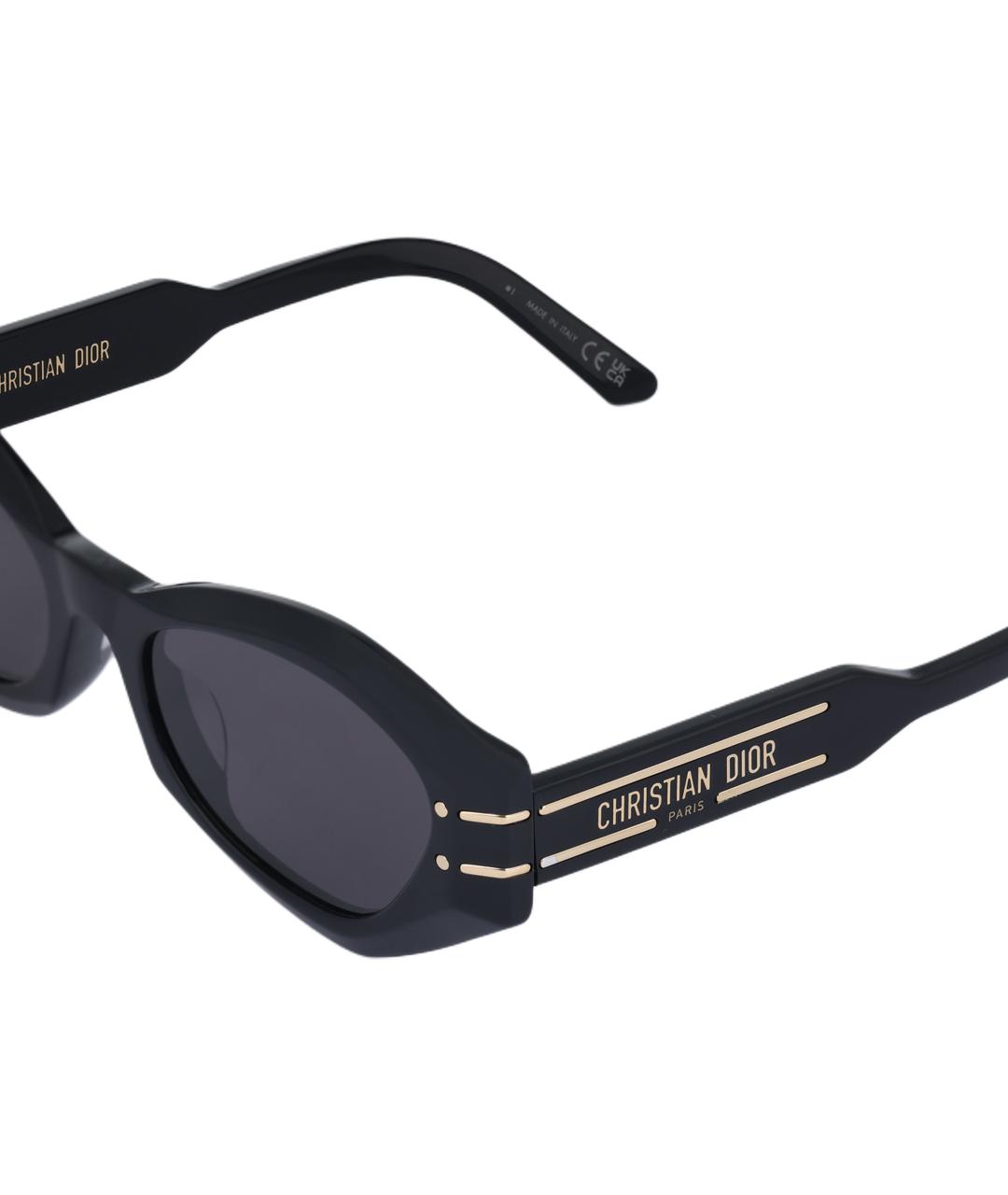 CHRISTIAN DIOR Черные пластиковые солнцезащитные очки, фото 4