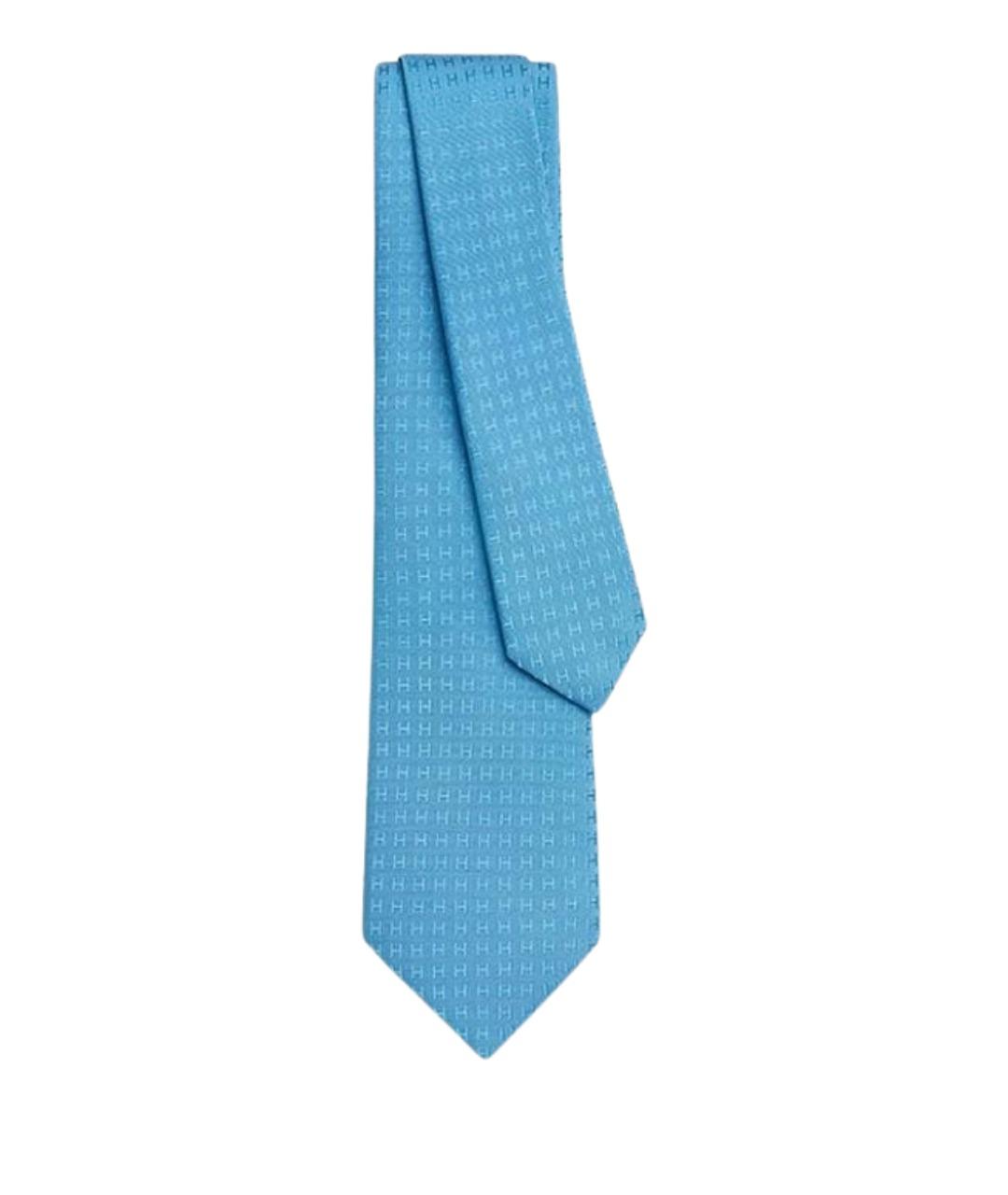 HERMES Голубой галстук, фото 1