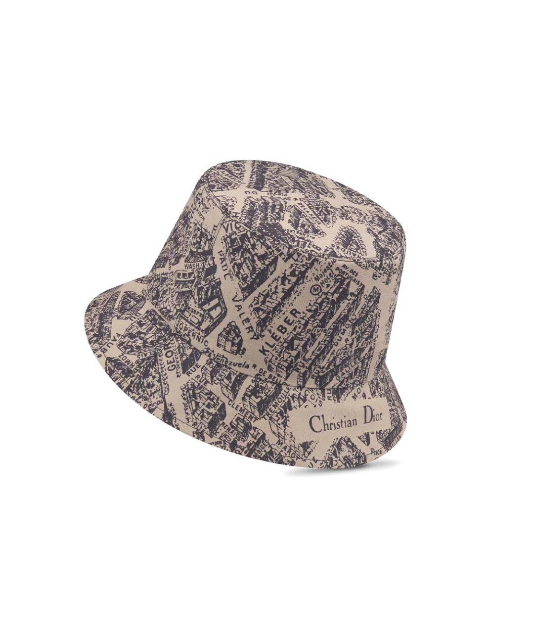CHRISTIAN DIOR Коричневая хлопковая панама, фото 3