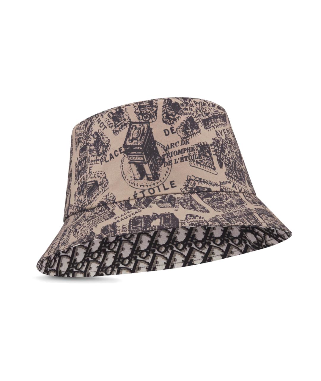 CHRISTIAN DIOR Коричневая хлопковая панама, фото 2