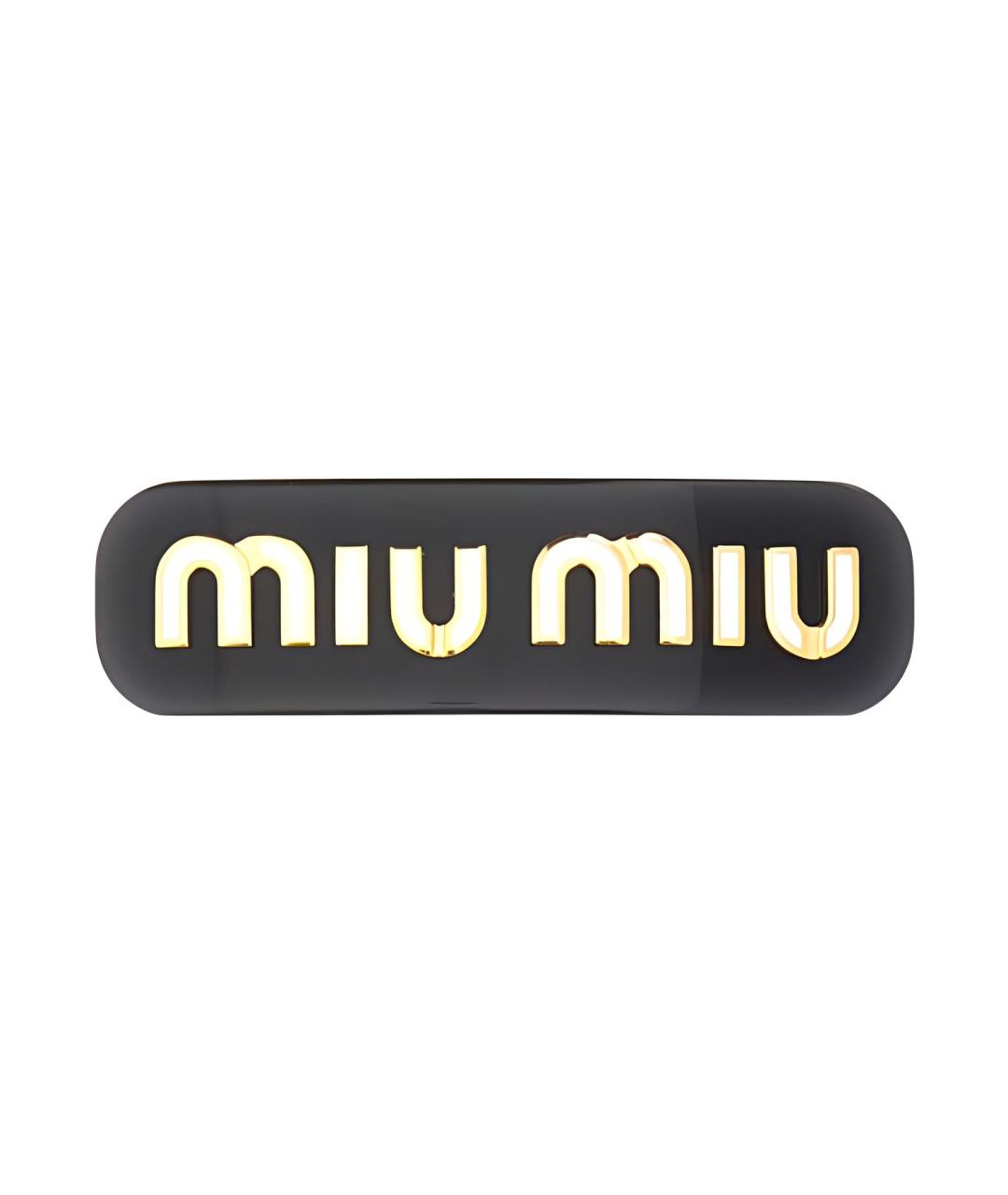 MIU MIU Черная заколка, фото 1