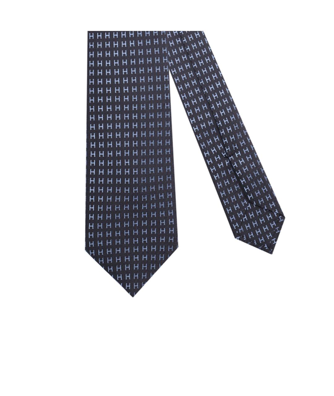 HERMES Синий шелковый галстук, фото 3