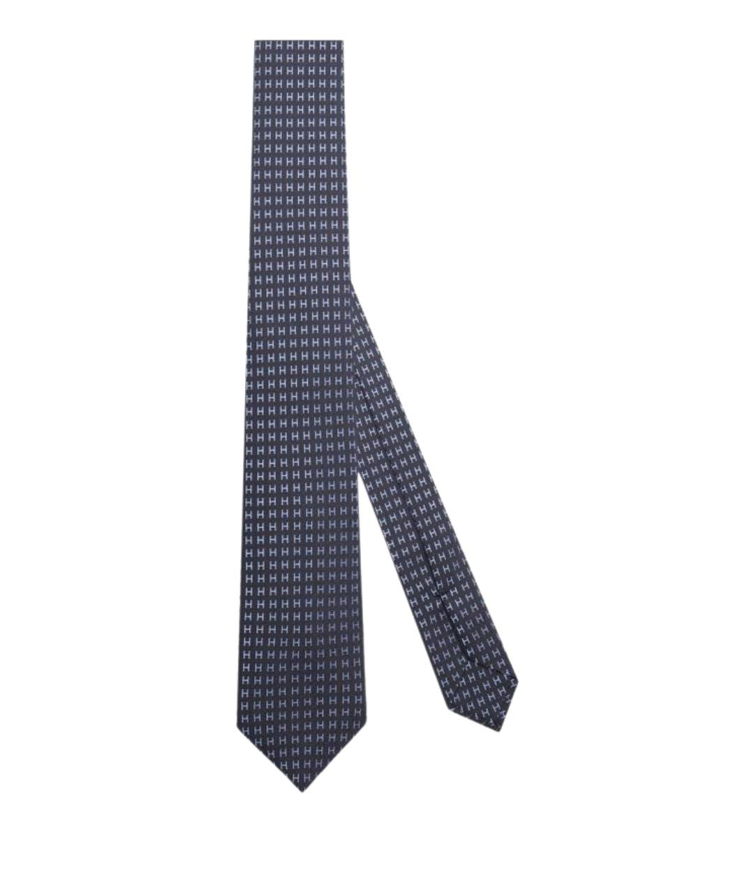 HERMES Синий шелковый галстук, фото 1