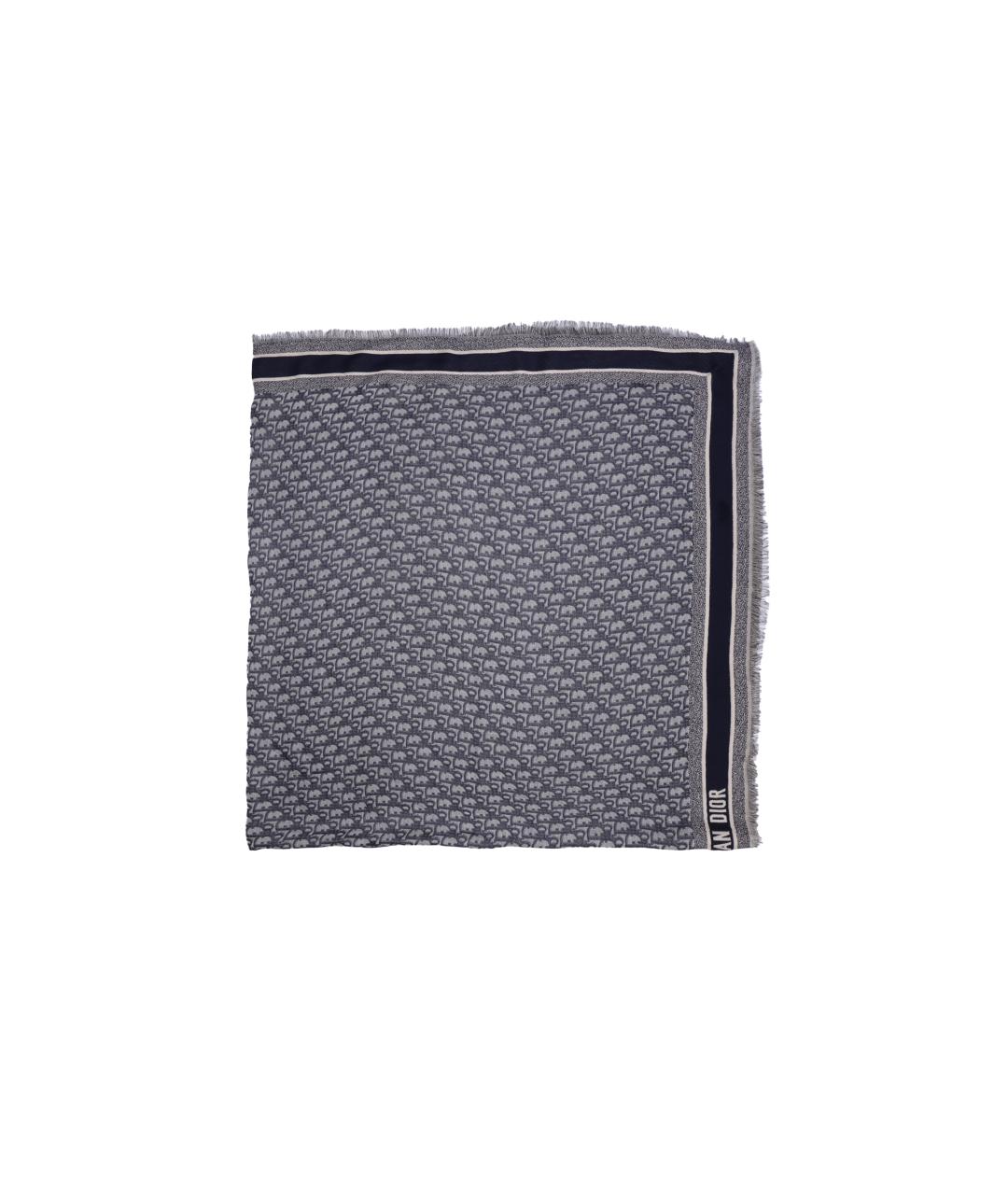 CHRISTIAN DIOR Синий шарф, фото 2