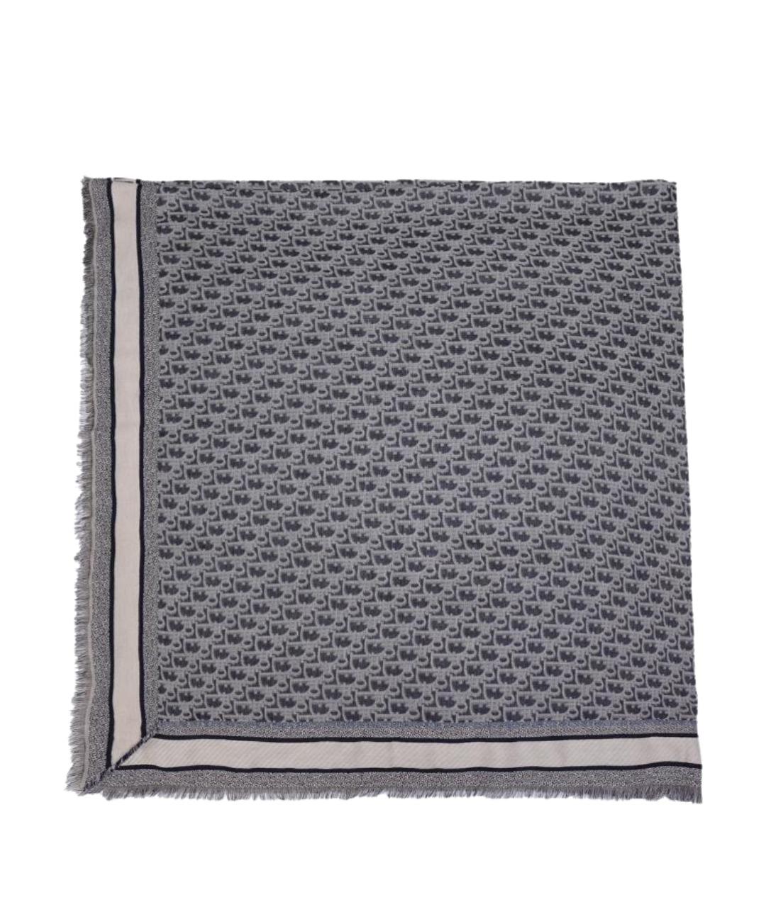 CHRISTIAN DIOR Синий шарф, фото 1