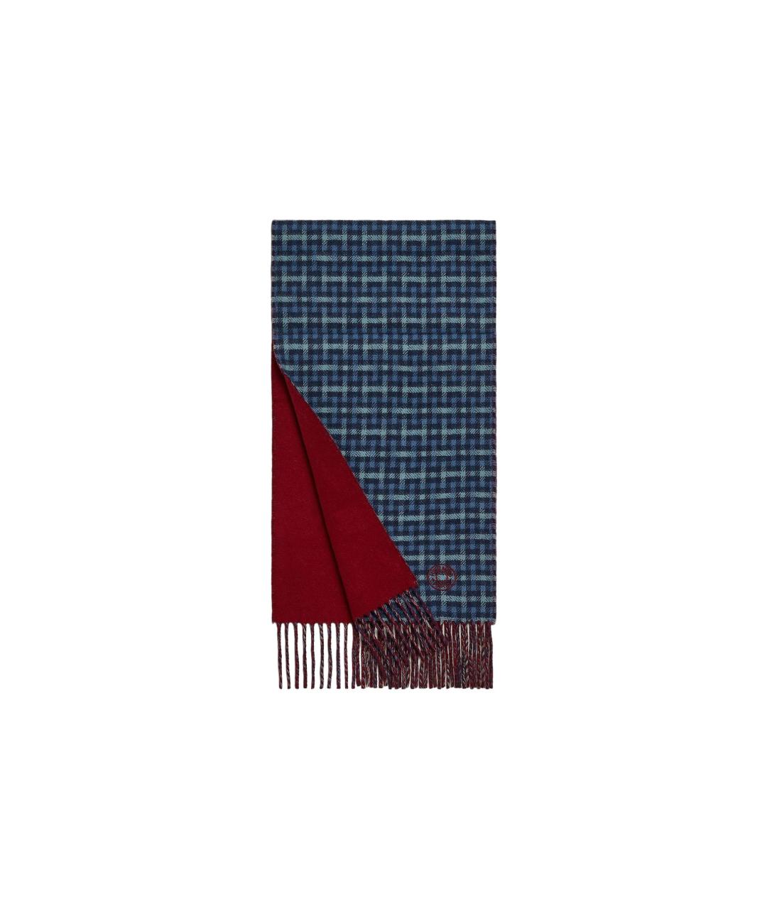 HERMES Синий шарф, фото 3