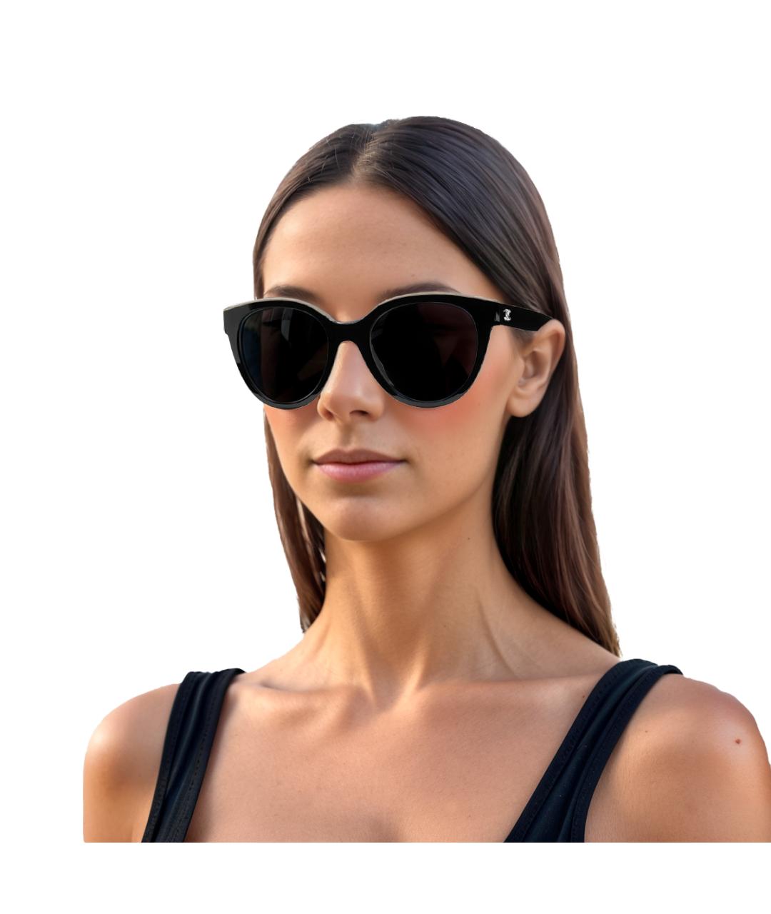 CHANEL Черные пластиковые солнцезащитные очки, фото 4