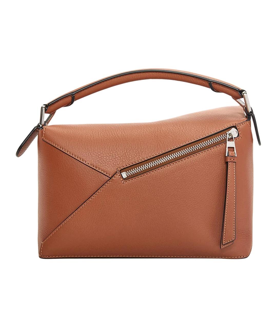 LOEWE Коричневая кожаная сумка через плечо, фото 5