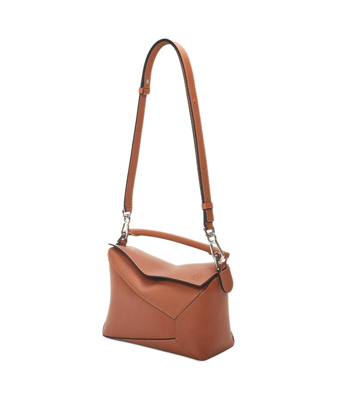 LOEWE Коричневая кожаная сумка через плечо, фото 2