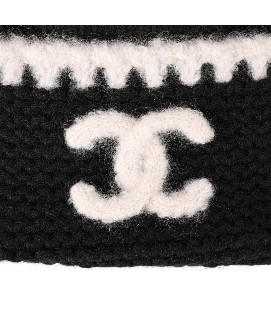 CHANEL Черная кашемировая шапка, фото 5