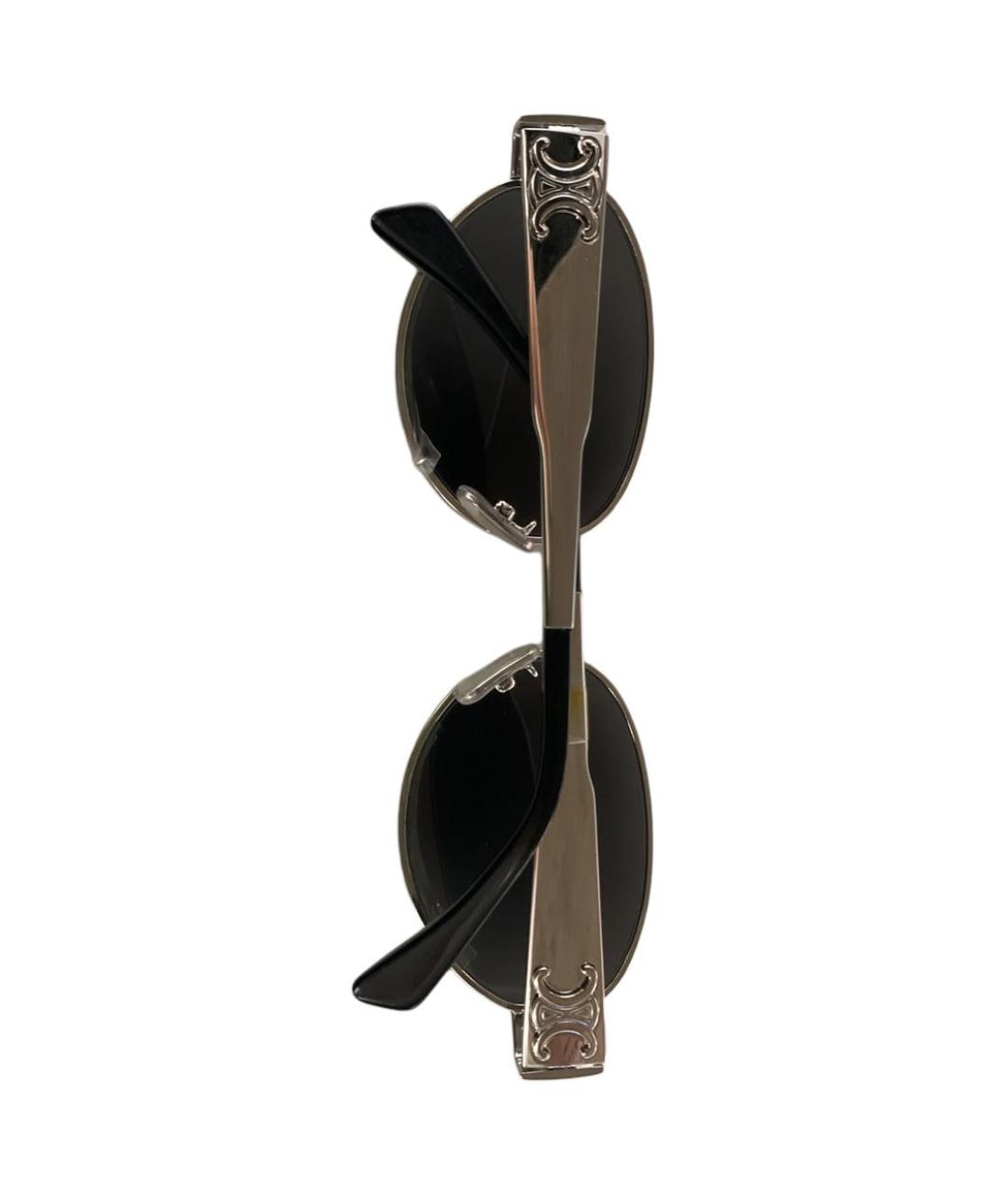 CELINE Серебряные металлические солнцезащитные очки, фото 2