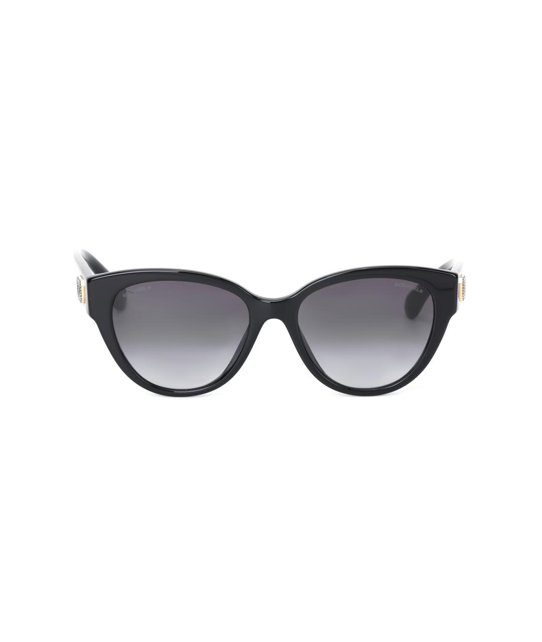CHANEL Черные пластиковые солнцезащитные очки, фото 2