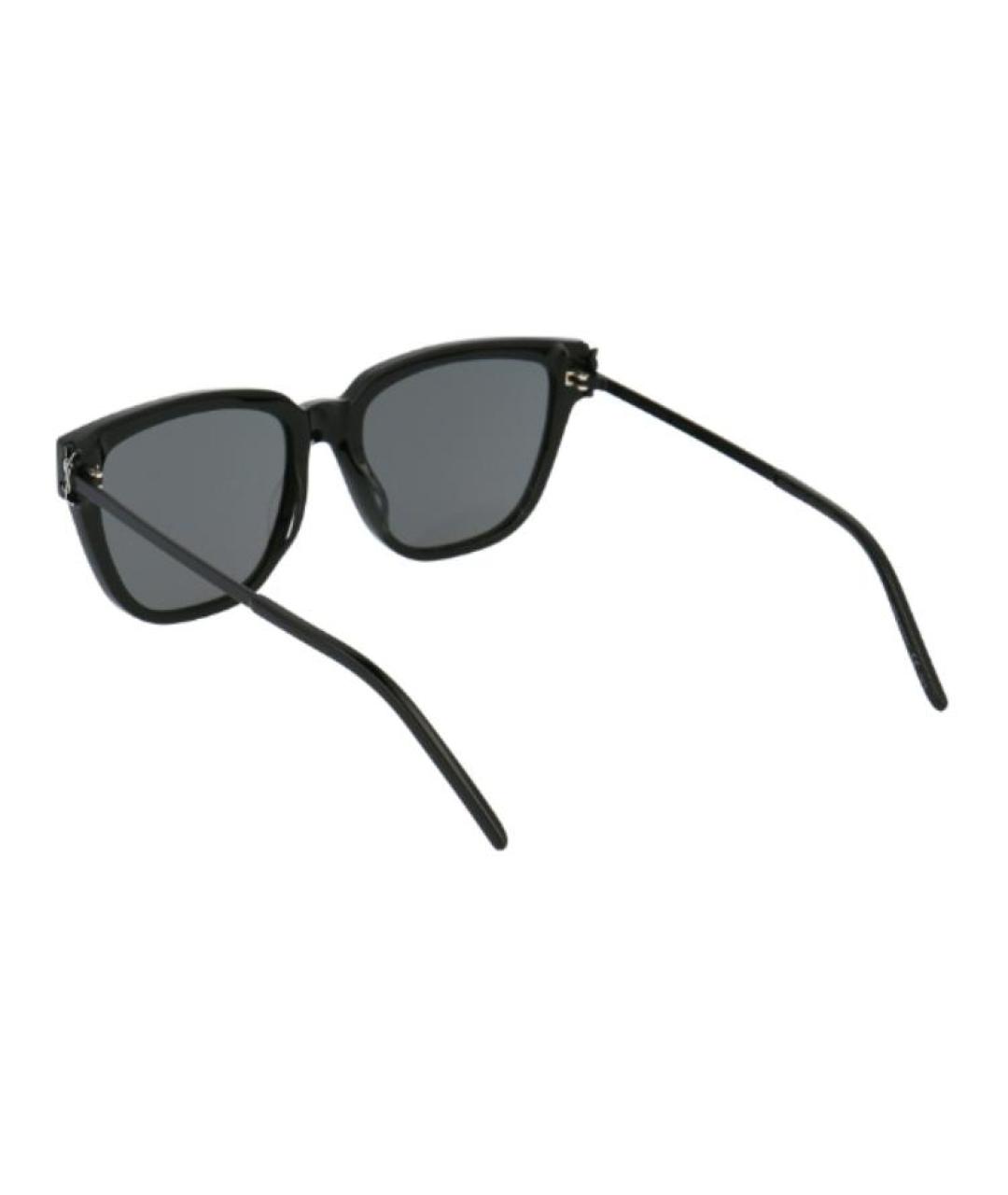 SAINT LAURENT Черные пластиковые солнцезащитные очки, фото 2