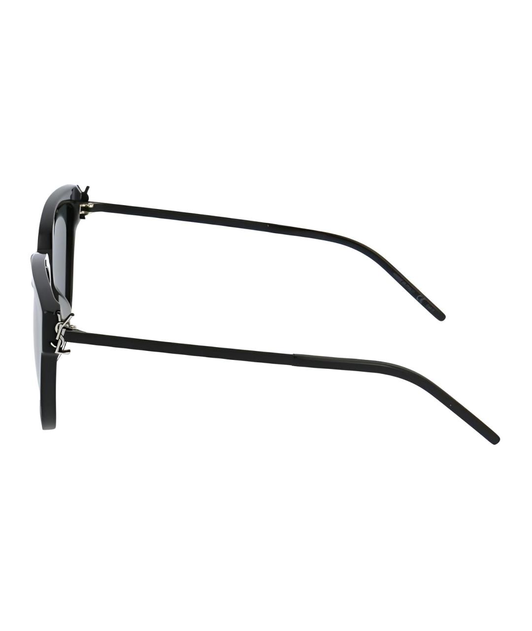 SAINT LAURENT Черные пластиковые солнцезащитные очки, фото 4