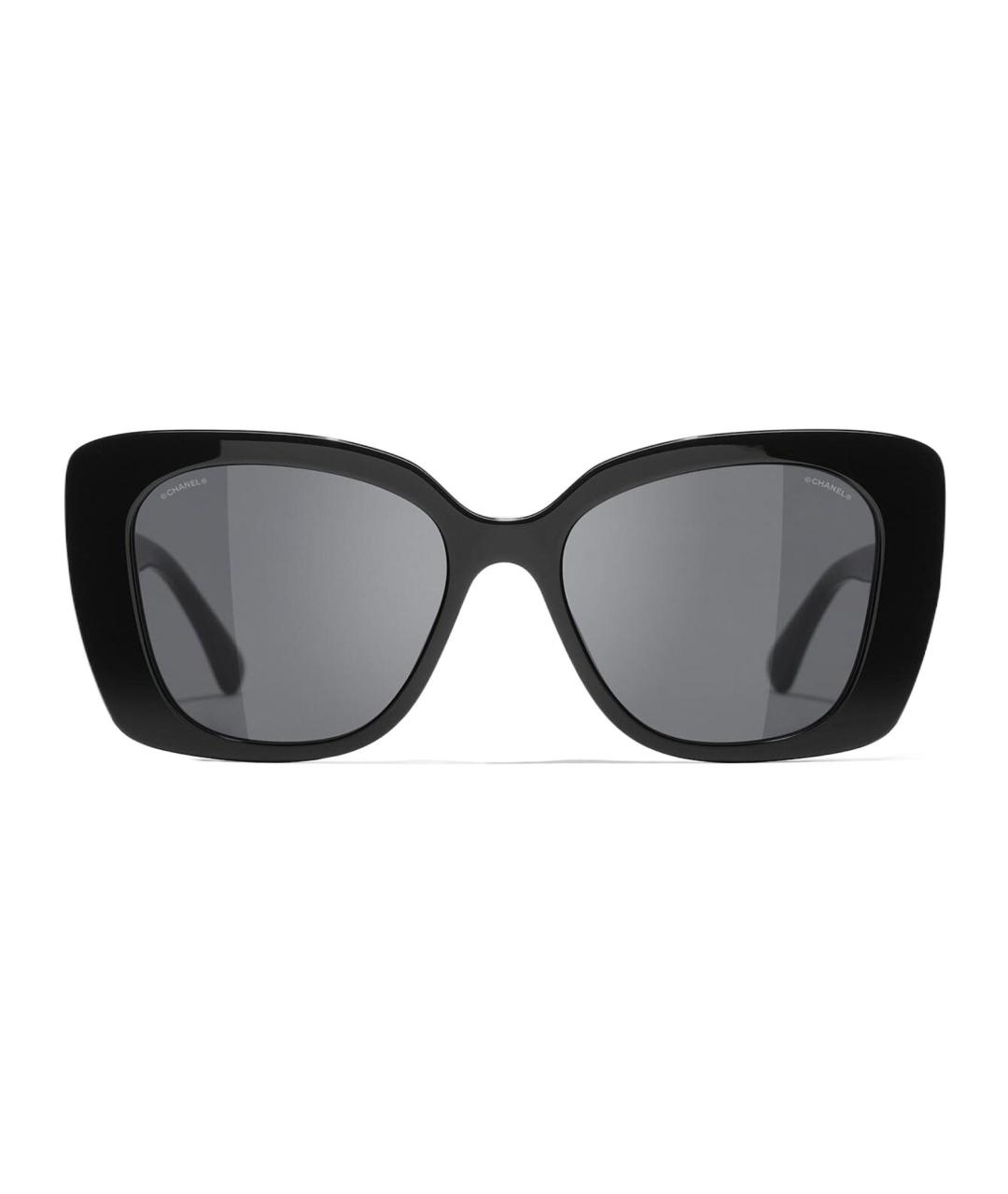 CHANEL Черные пластиковые солнцезащитные очки, фото 3