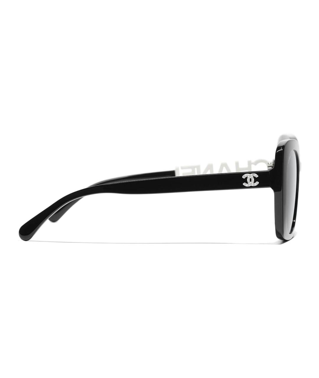 CHANEL Черные пластиковые солнцезащитные очки, фото 4