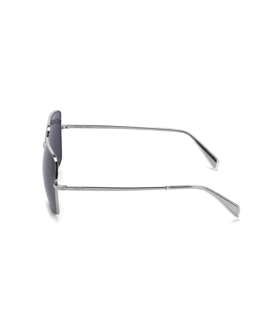 CELINE Серебряные металлические солнцезащитные очки, фото 3