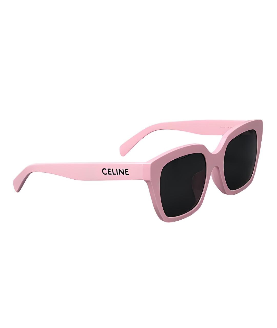 CELINE Розовые пластиковые солнцезащитные очки, фото 2