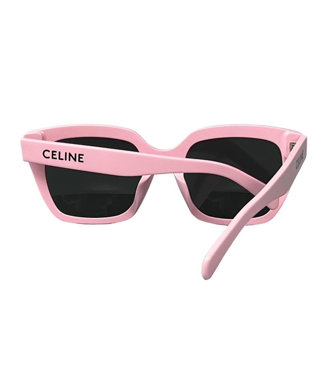 CELINE Розовые пластиковые солнцезащитные очки, фото 3