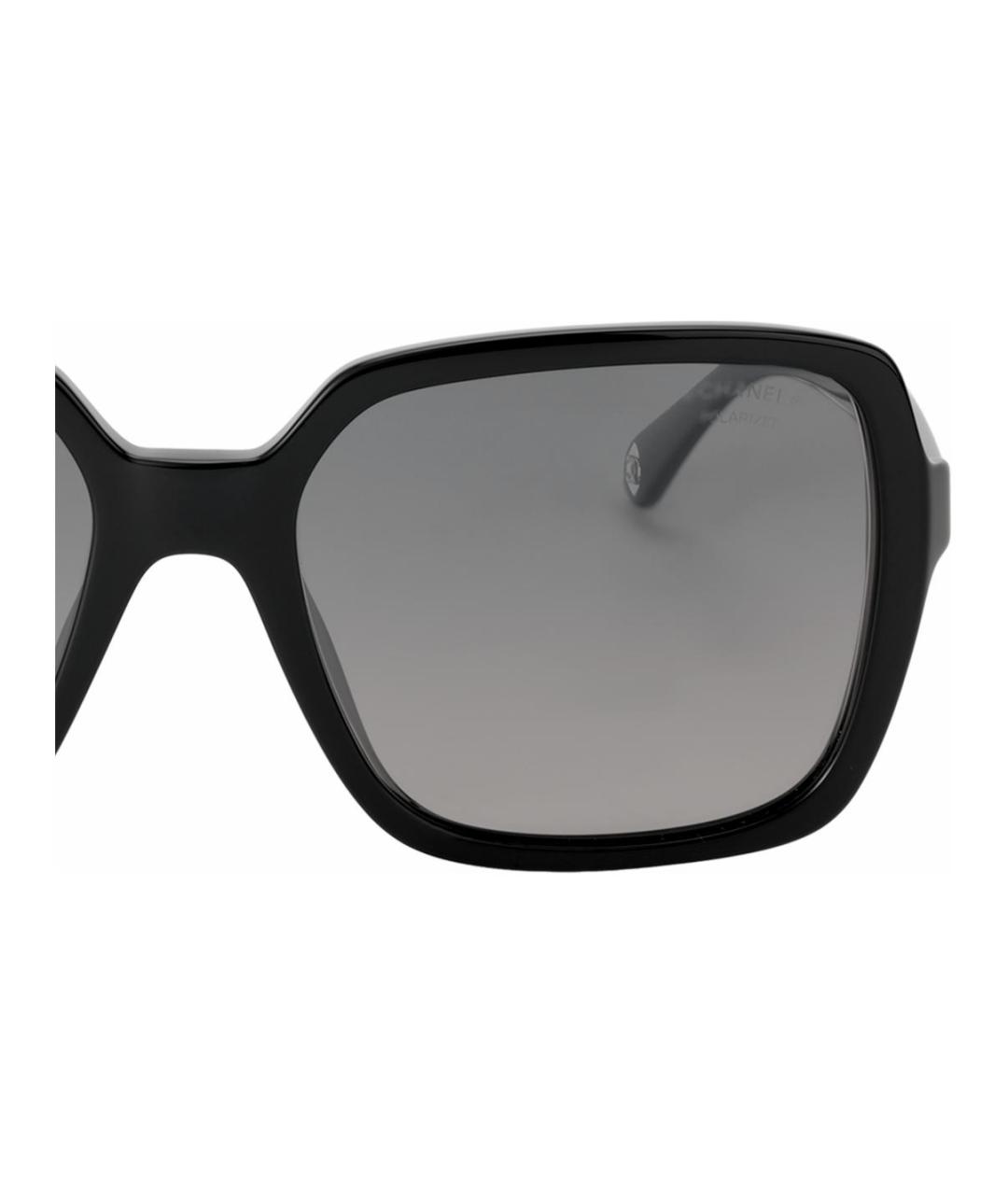 CHANEL Черные пластиковые солнцезащитные очки, фото 4