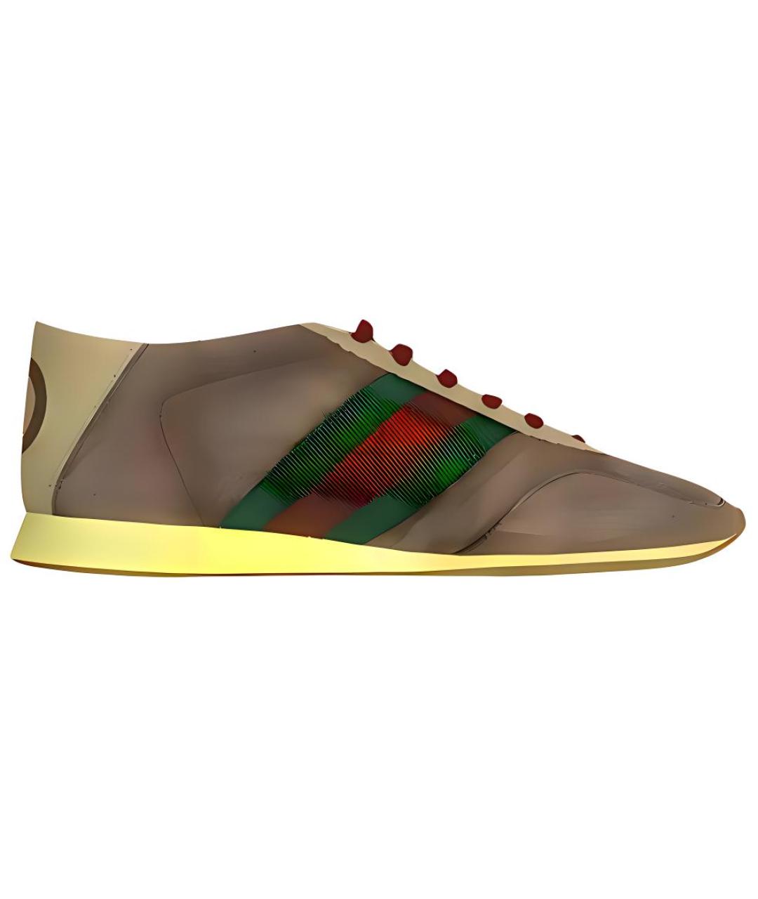 GUCCI Желтые низкие кроссовки / кеды, фото 3