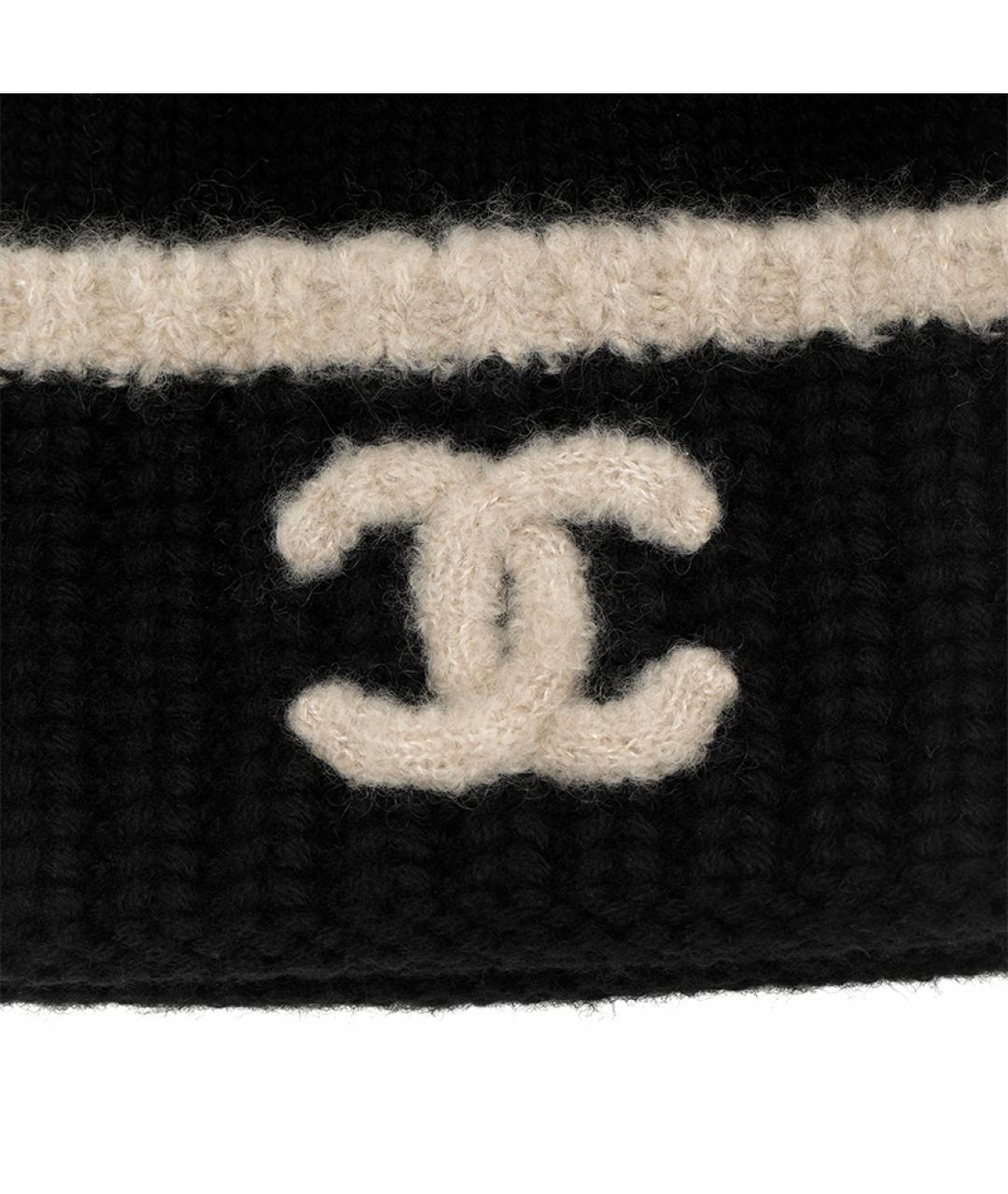 CHANEL Черная кашемировая шапка, фото 5