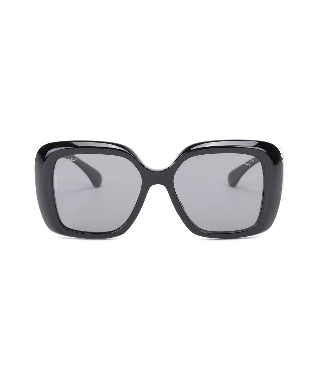 CHANEL Черные пластиковые солнцезащитные очки, фото 2