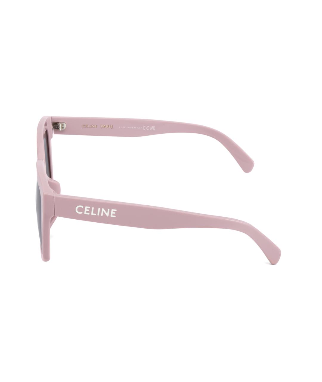 CELINE Розовые пластиковые солнцезащитные очки, фото 3