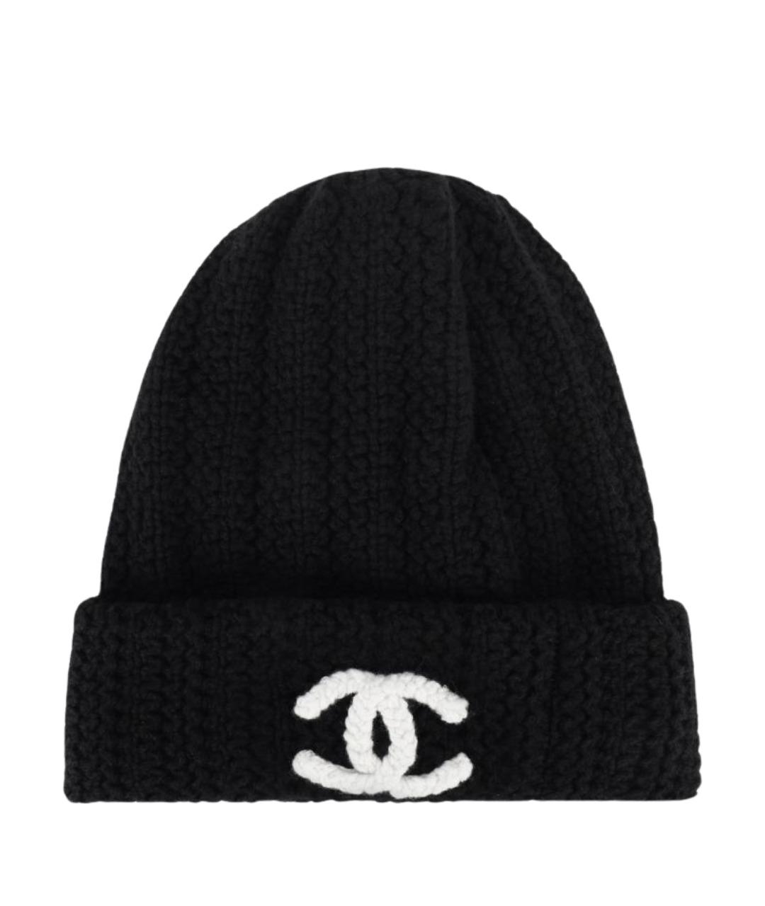 CHANEL Черная кашемировая шапка, фото 1