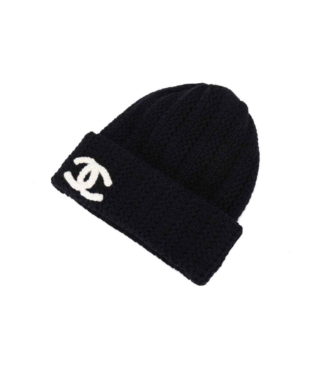 CHANEL Черная кашемировая шапка, фото 2