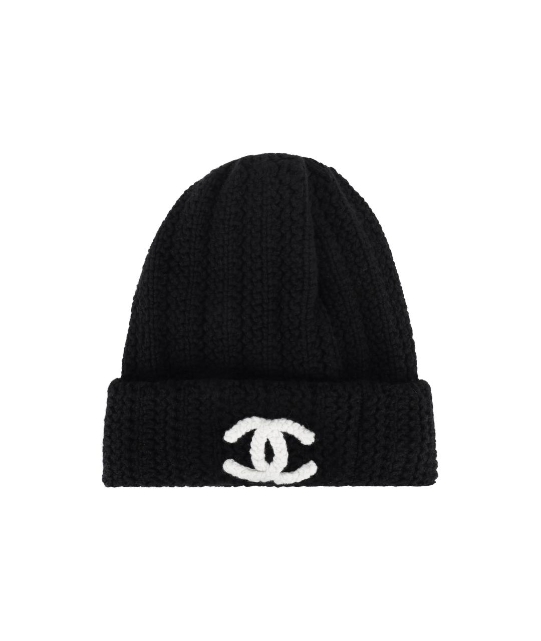 CHANEL Черная кашемировая шапка, фото 4