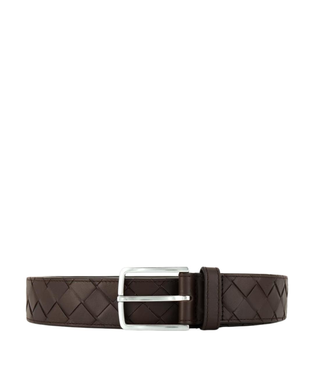 BOTTEGA VENETA Коричневый кожаный ремень, фото 1