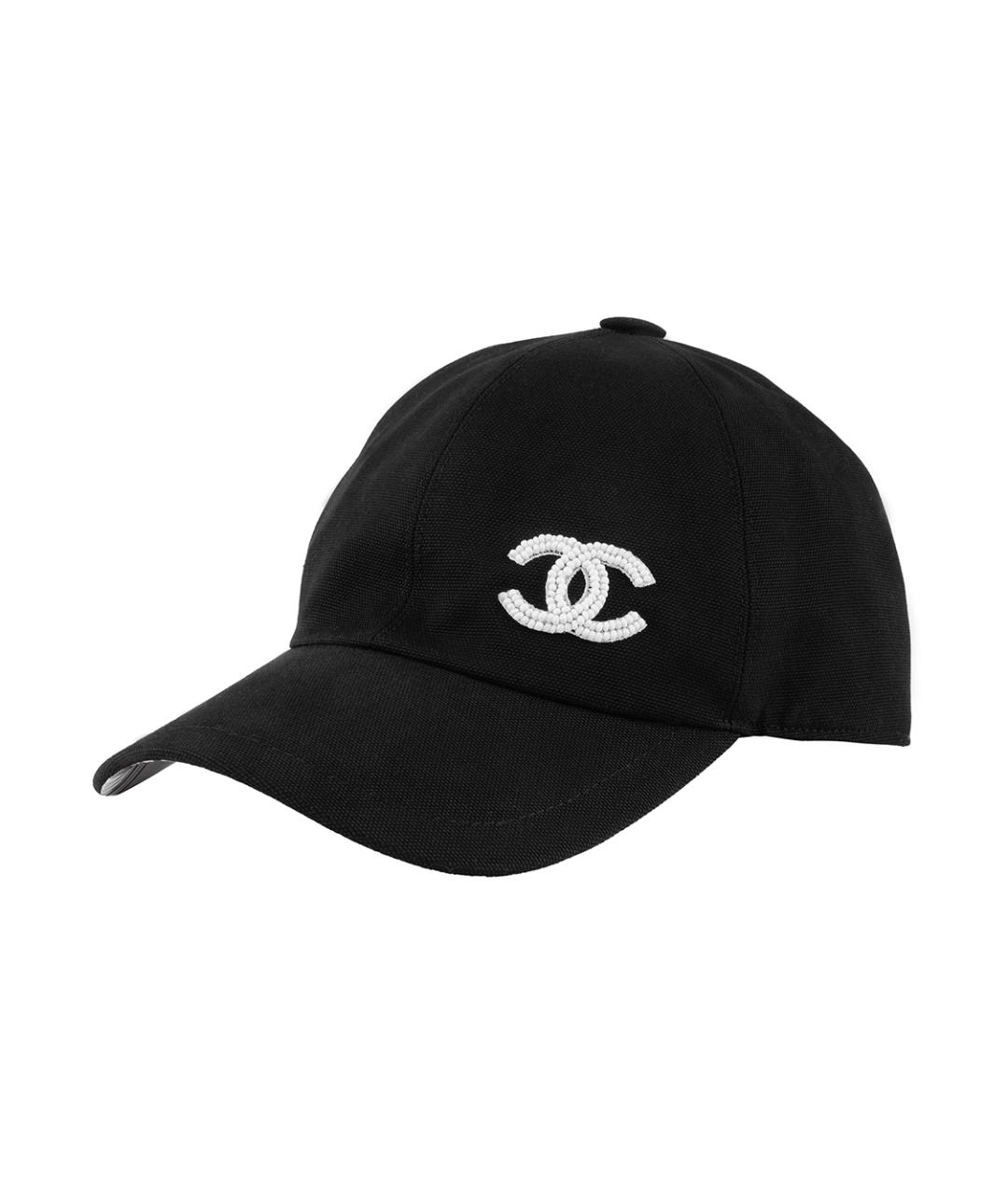 CHANEL Черная хлопковая кепка, фото 1