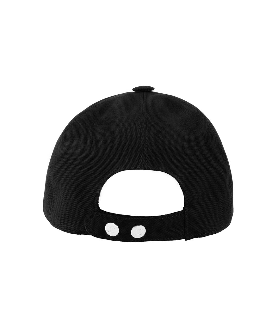 CHANEL Черная хлопковая кепка, фото 4