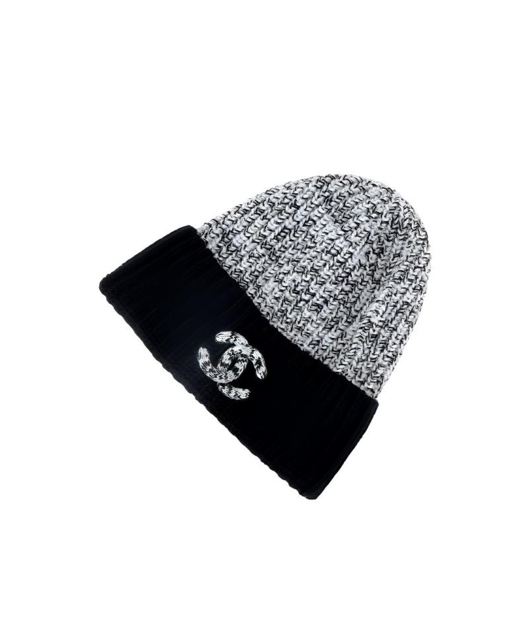 CHANEL Черная кашемировая шапка, фото 3