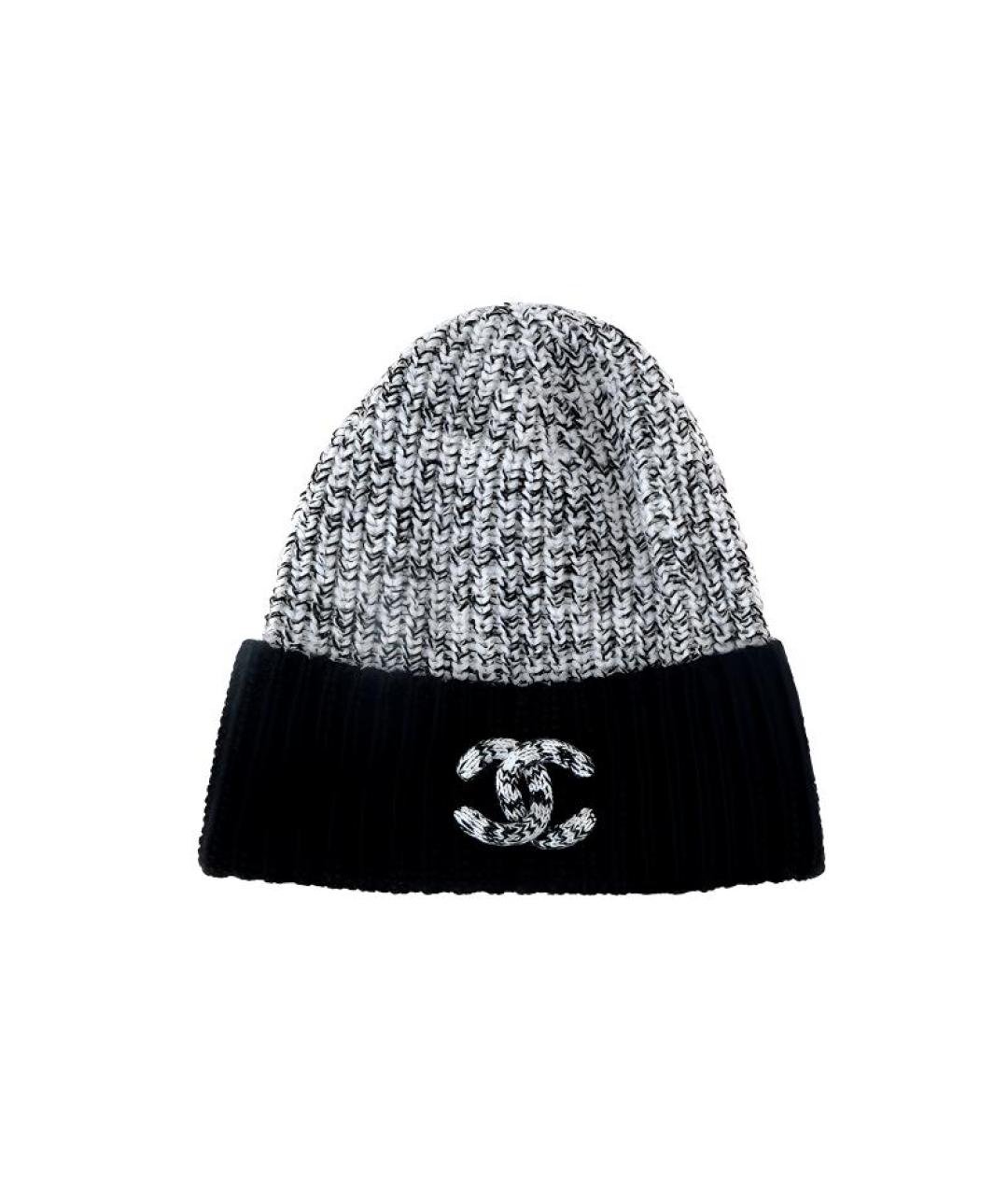 CHANEL Черная кашемировая шапка, фото 5