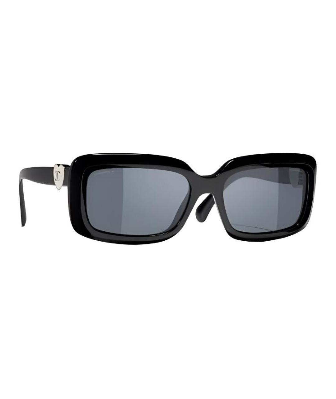 CHANEL Черные пластиковые солнцезащитные очки, фото 4