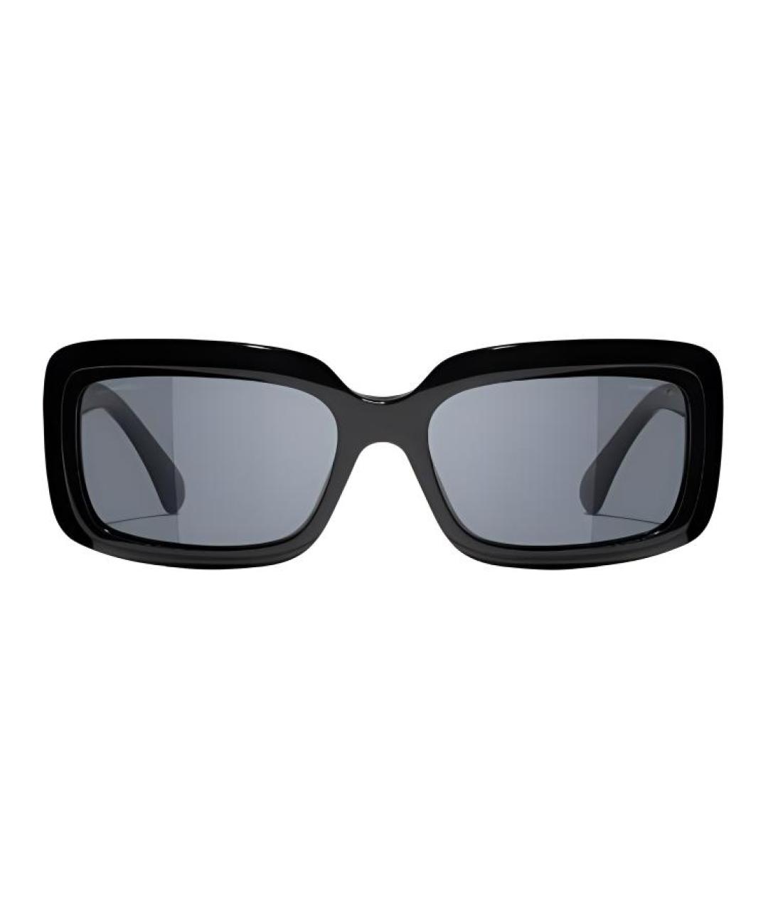 CHANEL Черные пластиковые солнцезащитные очки, фото 2