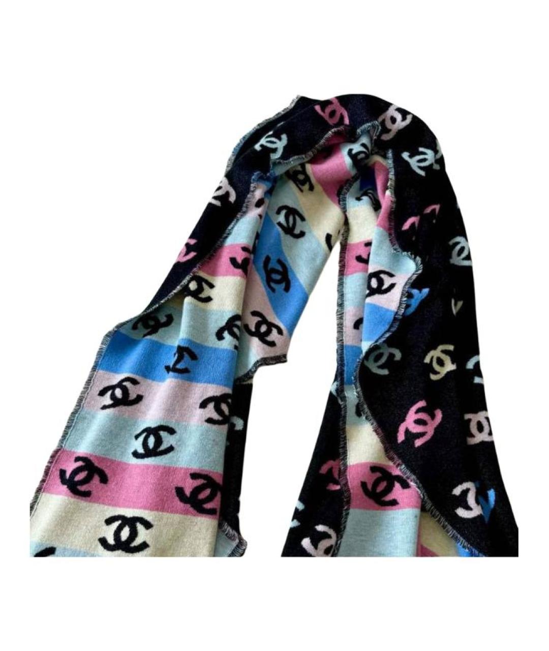 CHANEL Мульти шелковый шарф, фото 5