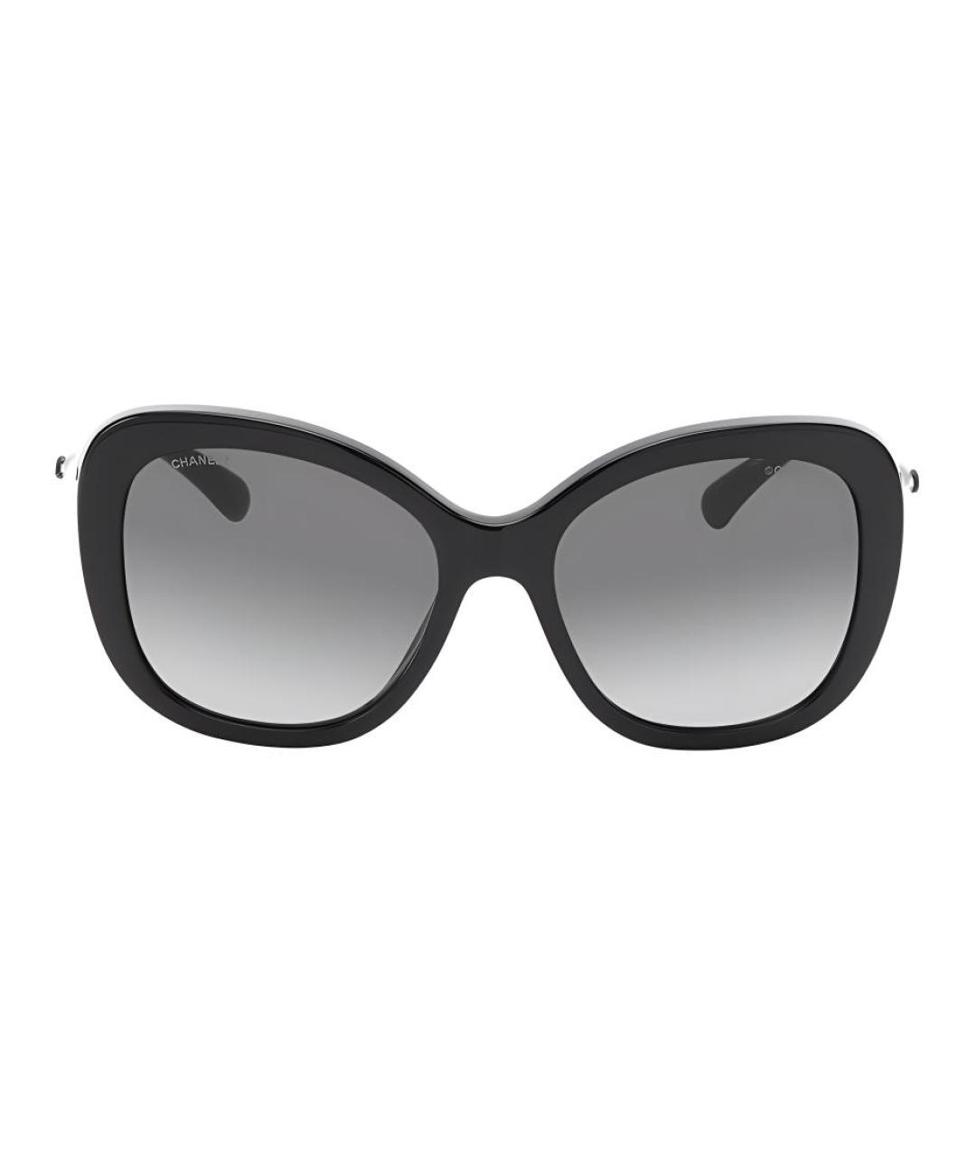 CHANEL Черные пластиковые солнцезащитные очки, фото 2
