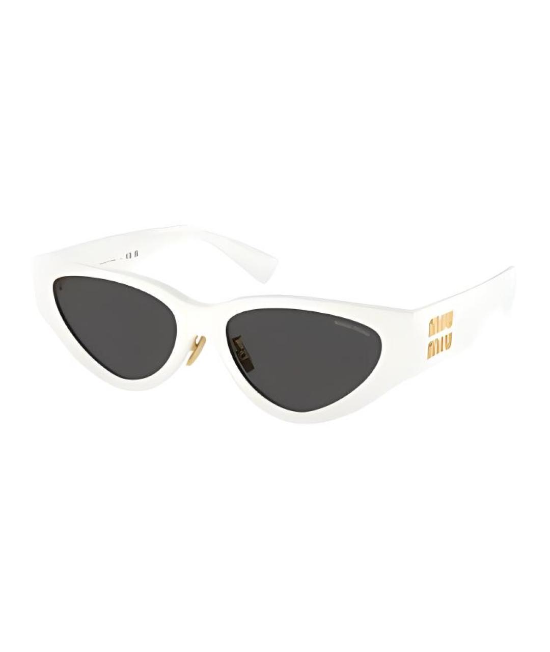 MIU MIU Белые пластиковые солнцезащитные очки, фото 1