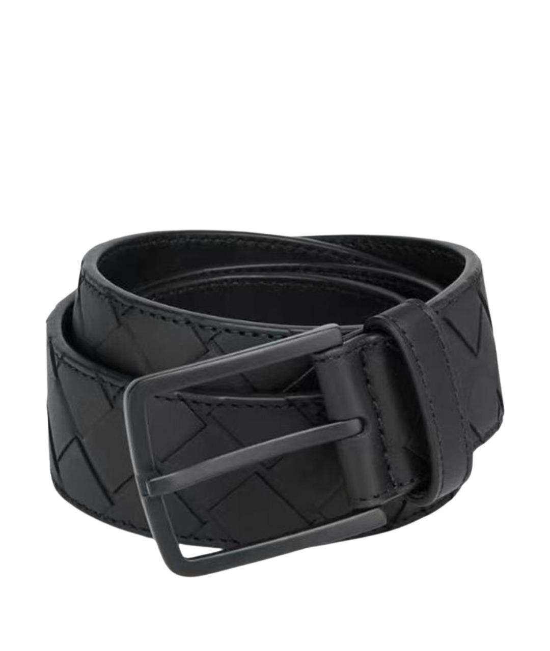BOTTEGA VENETA Черный кожаный ремень, фото 1