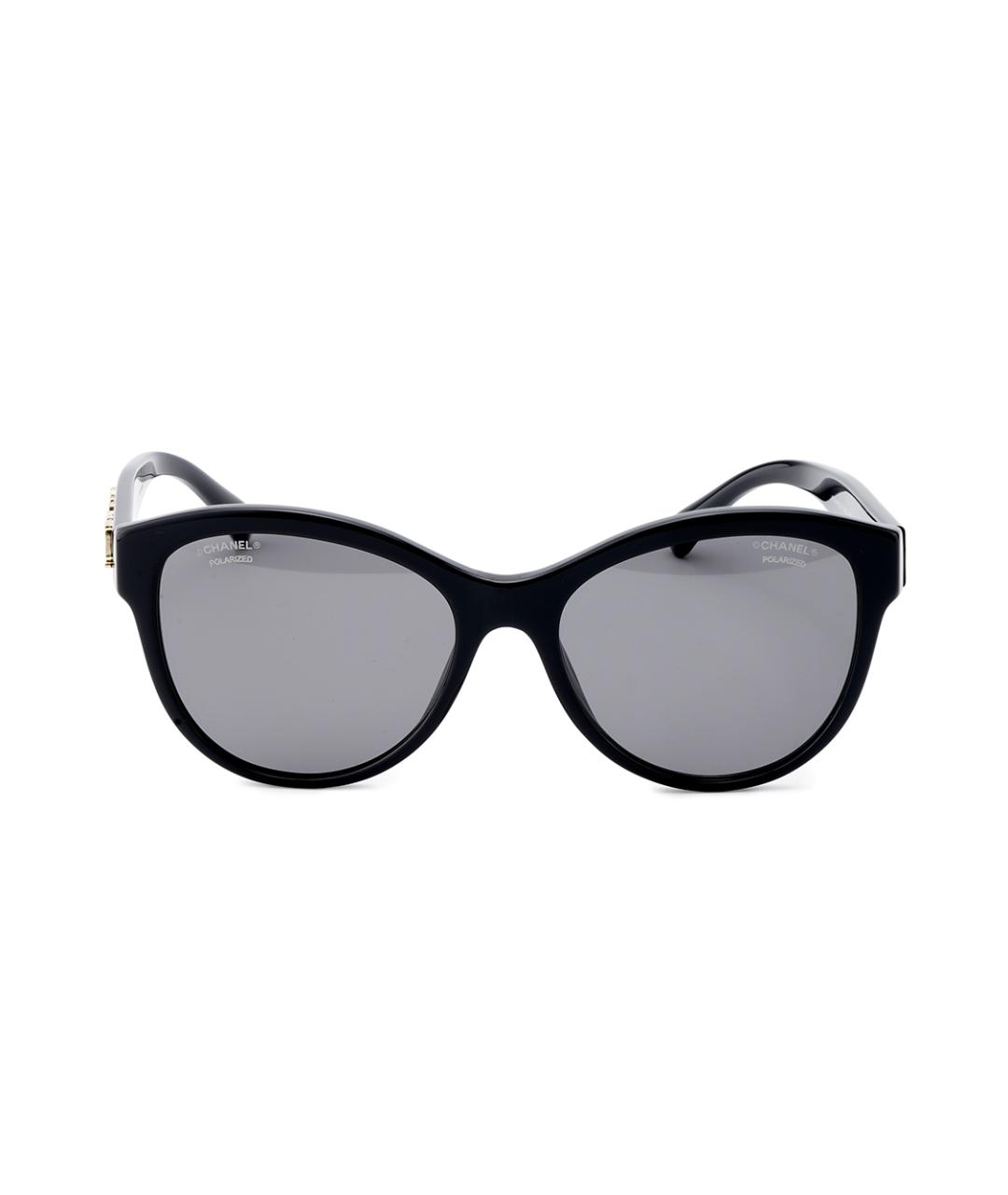 CHANEL Черные пластиковые солнцезащитные очки, фото 2