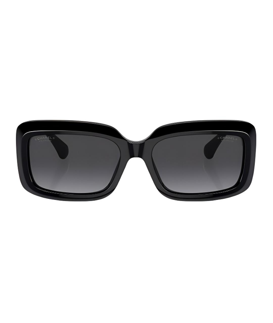 CHANEL Черные пластиковые солнцезащитные очки, фото 2