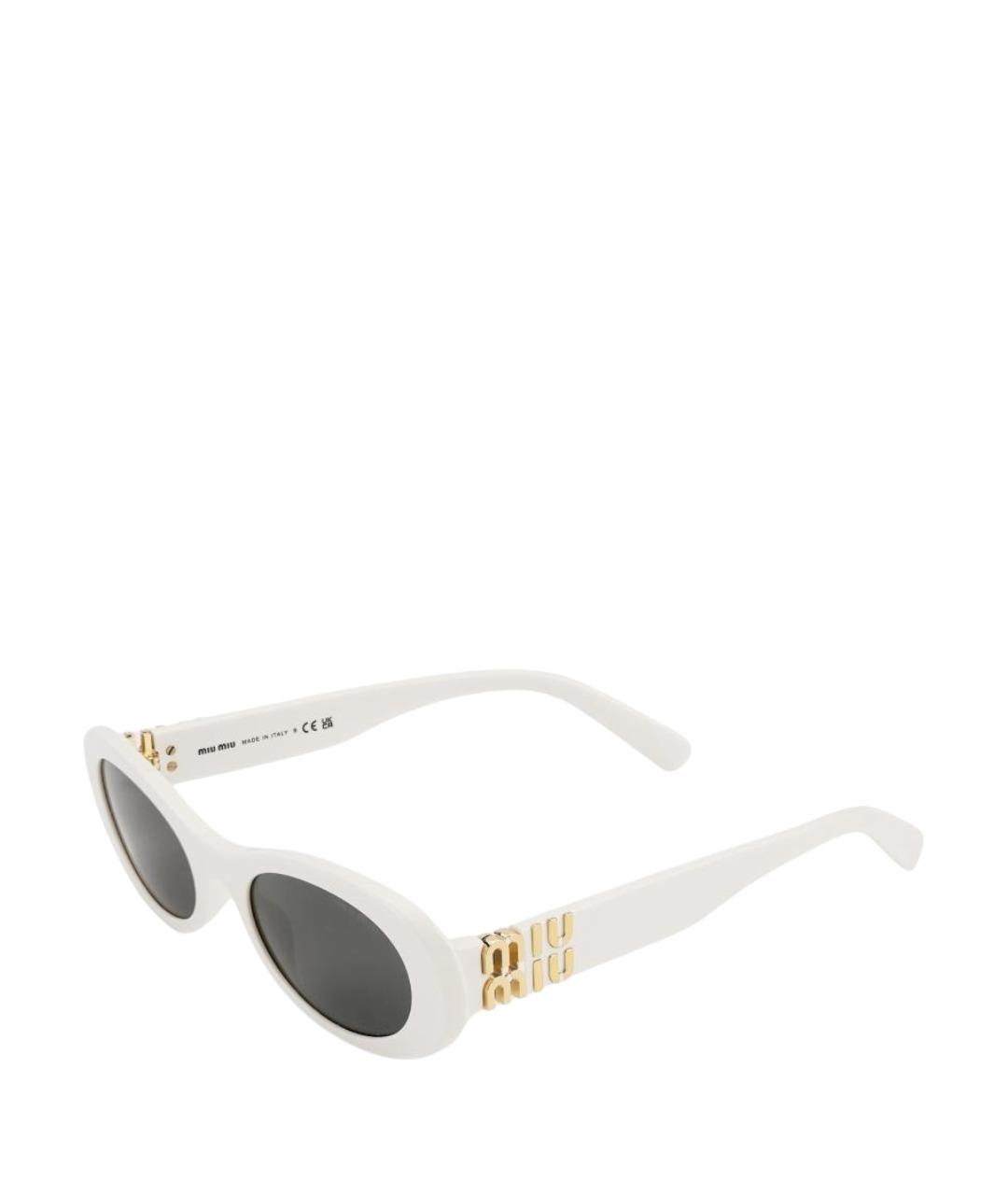 MIU MIU Белые пластиковые солнцезащитные очки, фото 1