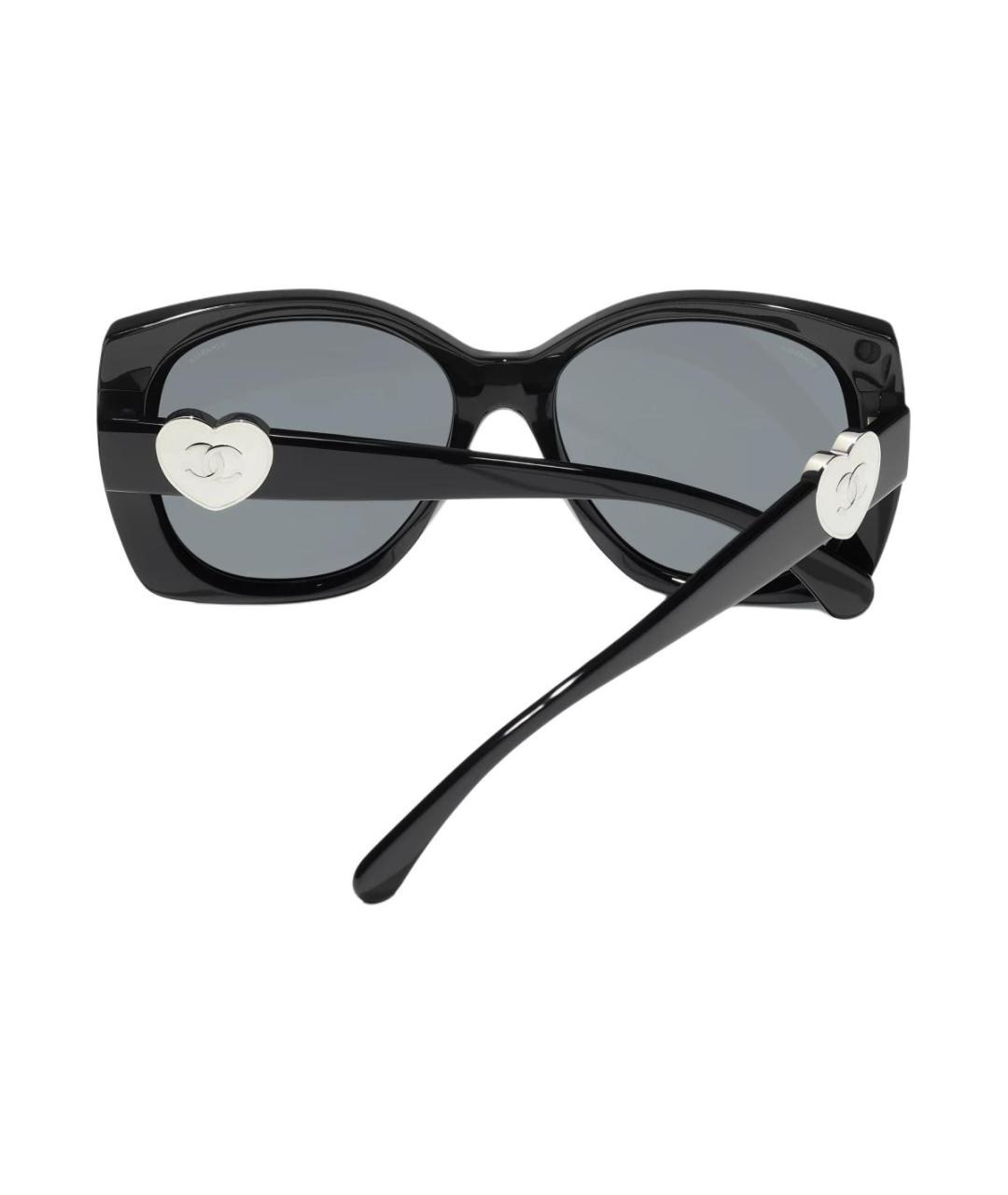 CHANEL Черные пластиковые солнцезащитные очки, фото 3