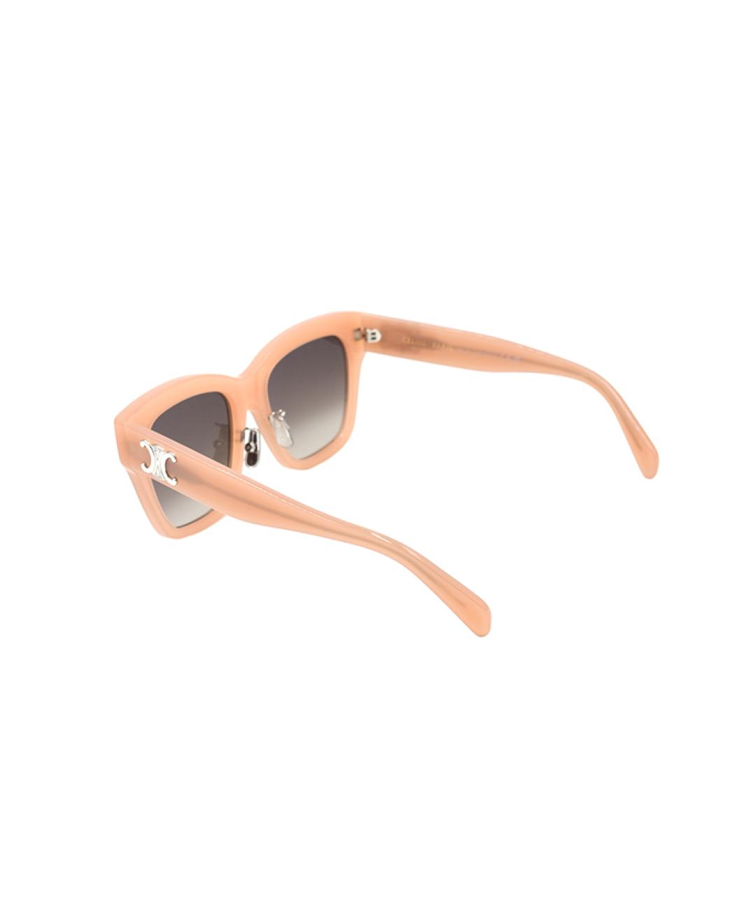 CELINE Коричневые пластиковые солнцезащитные очки, фото 3