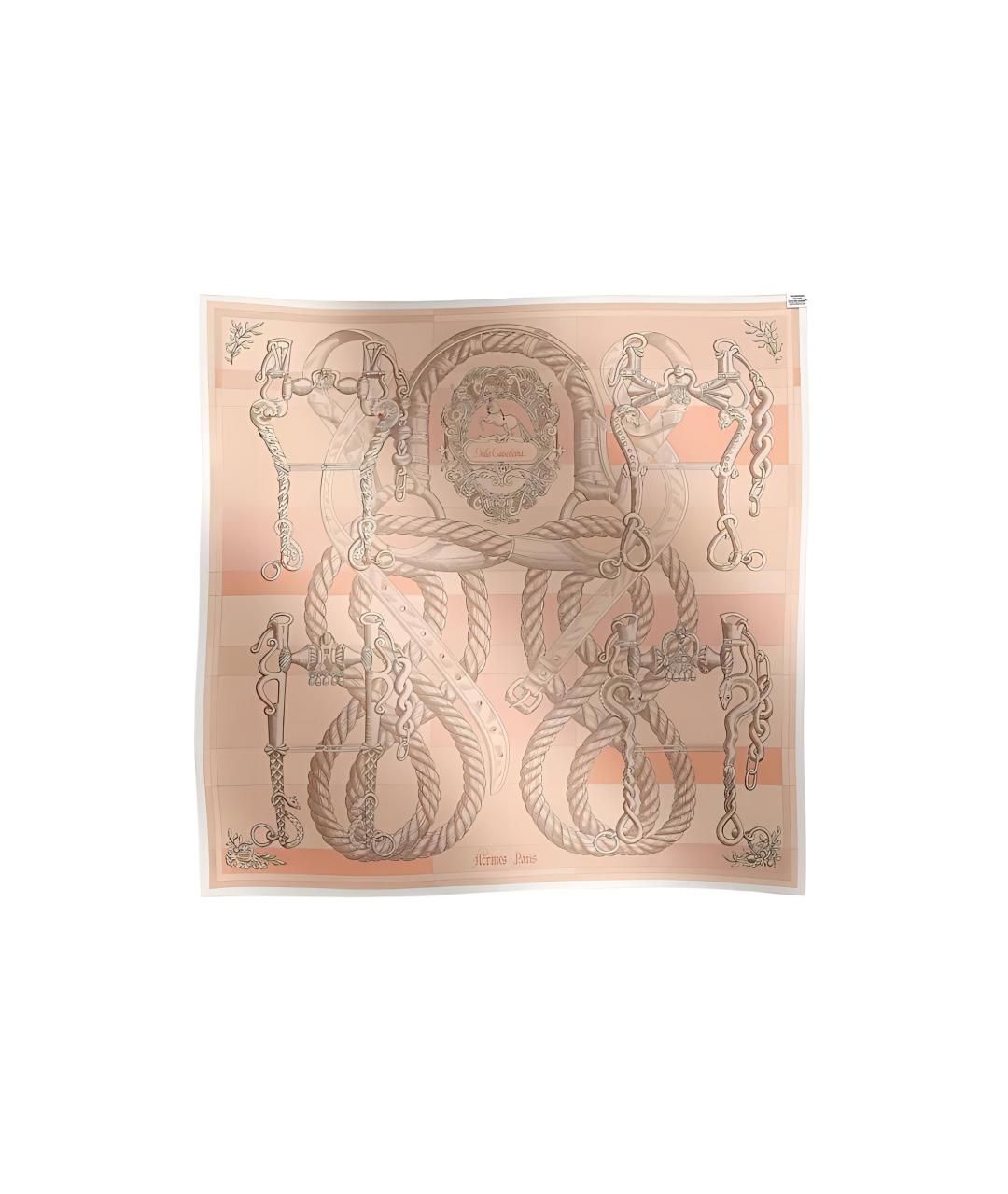 HERMES Мульти шелковый шарф, фото 3