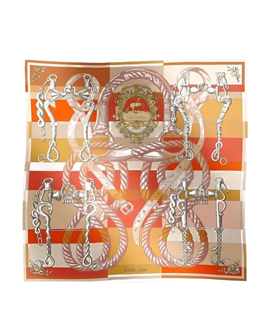 HERMES Мульти шелковый шарф, фото 1